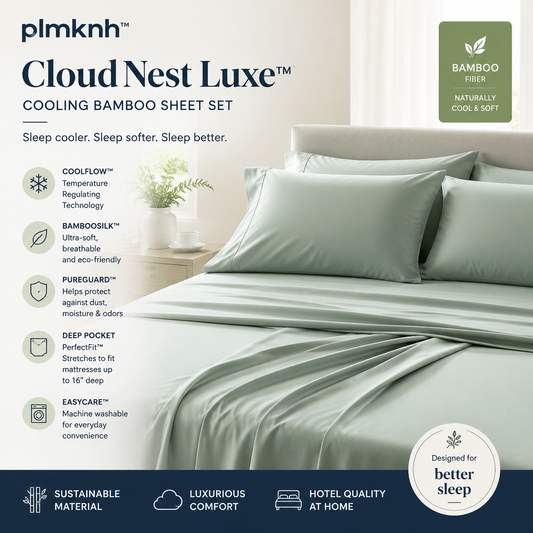 plmknh™ CloudNest Luxe™ Cooling Bamboo Sheet Set