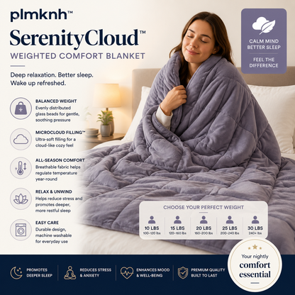 plmknh™ SerenityCloud Weighted Comfort Blanket
